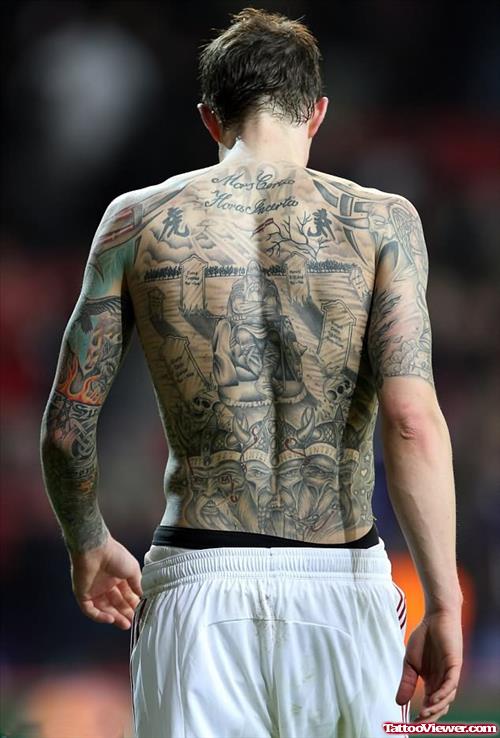 Graveyard Defender Tattoo On Back