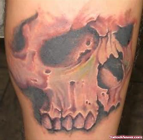 Skull in Brians Tattoos by Graveyard Tattoos