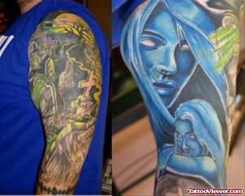 Graveyard Sleeves Tattoos