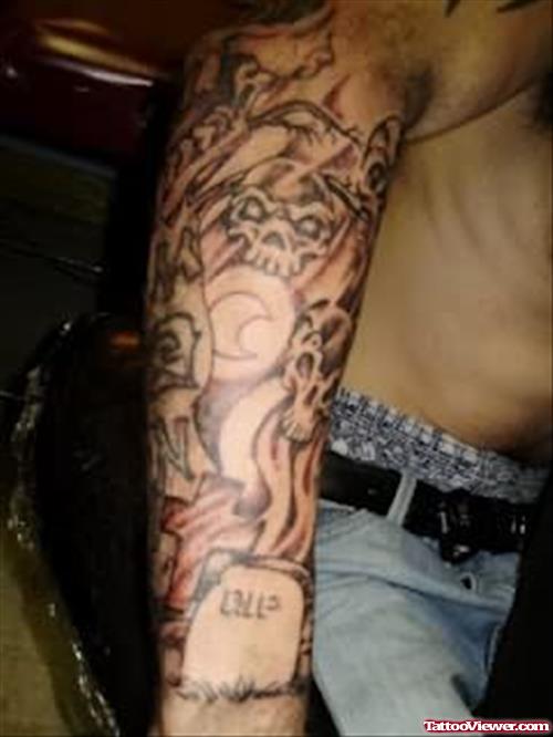 Graveyard Wrist tattoo