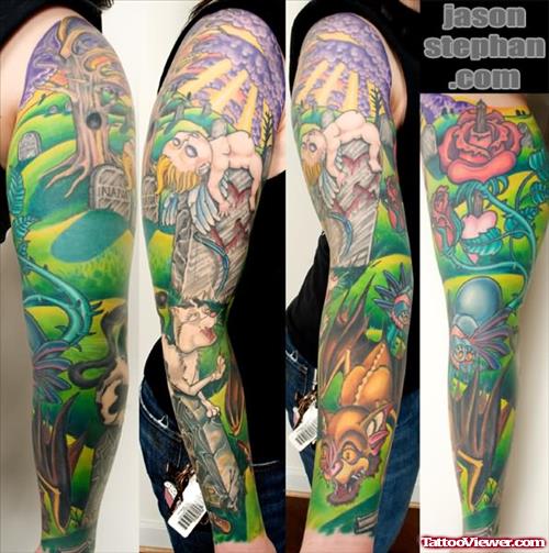 Amazing Graveyard Tattoo Designs
