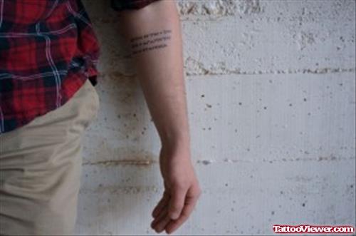 Ancient Greek Tattoo On Left Arm