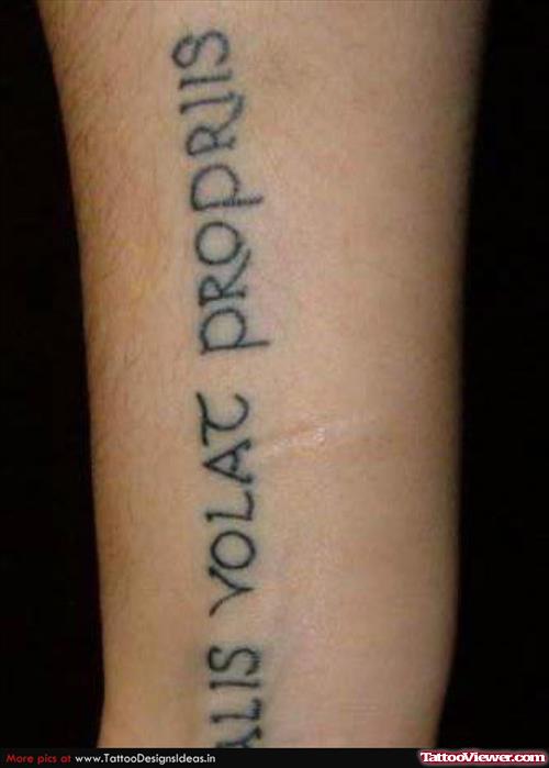 Lettering Greek Tattoo On Arm