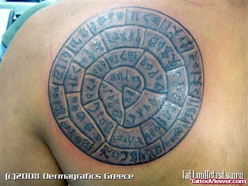 Back SHoulder Greek Tattoo