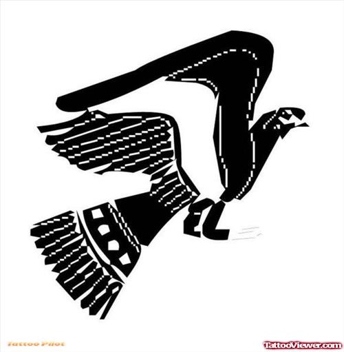 Flying Bird Greek Tattoo Design