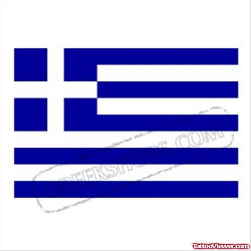 Greek Flag Tattoo Design