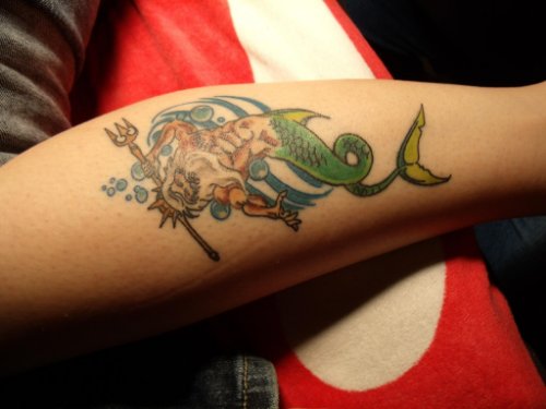 Greek Mermaid Tattoo