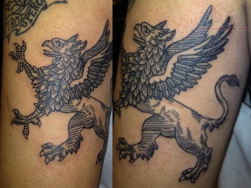 Griffin Couple Tattoos