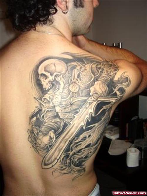 Guy With Grim Reaper Tattoo