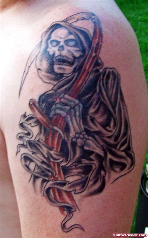 Beautiful Grim Reaper Tattoo For Men