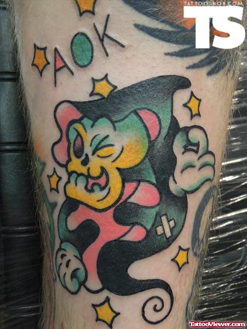Best Colored Grim Reaper Tattoo On Sleeve