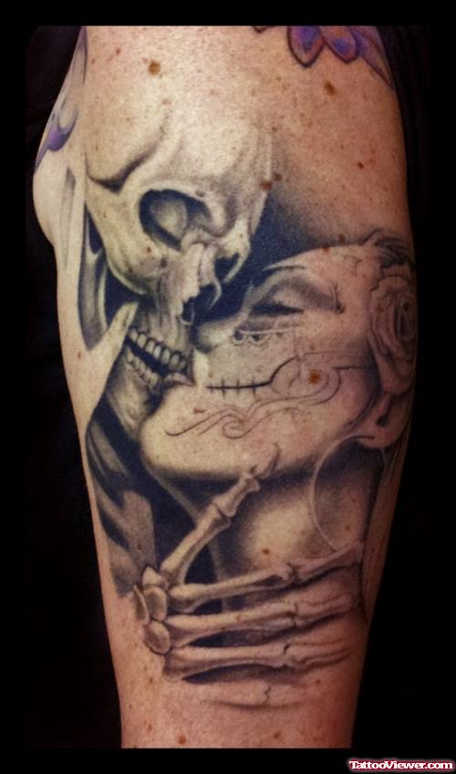 Love Death Grim Reaper Tattoo Design