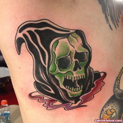 Color Ink Grim Reaper Tattoo