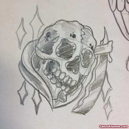 Grim Reaper Skull Tattoo Design