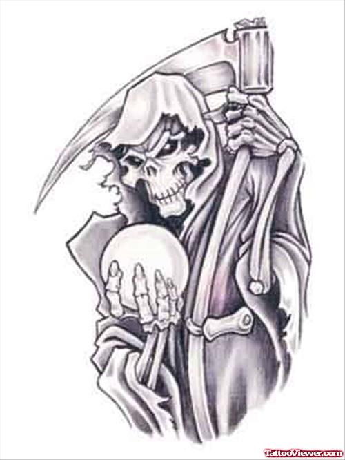 Grim Reaper Amazing Design Tattoo