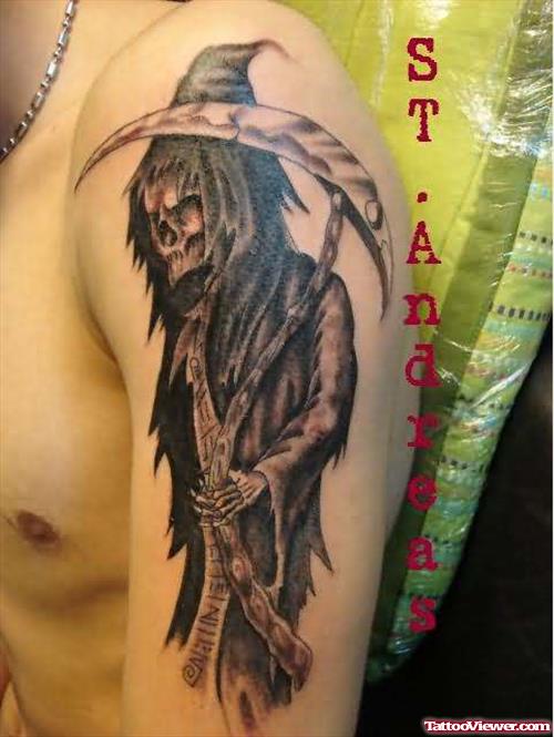 Shoulder  Grim Reaper Tattoo