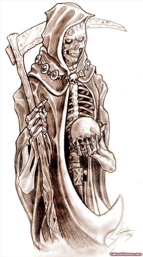 Grim Reaper Tattoo Design Picture