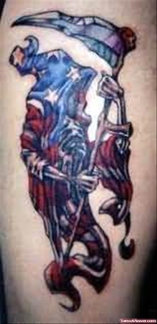 American  Grim Reaper Tattoo
