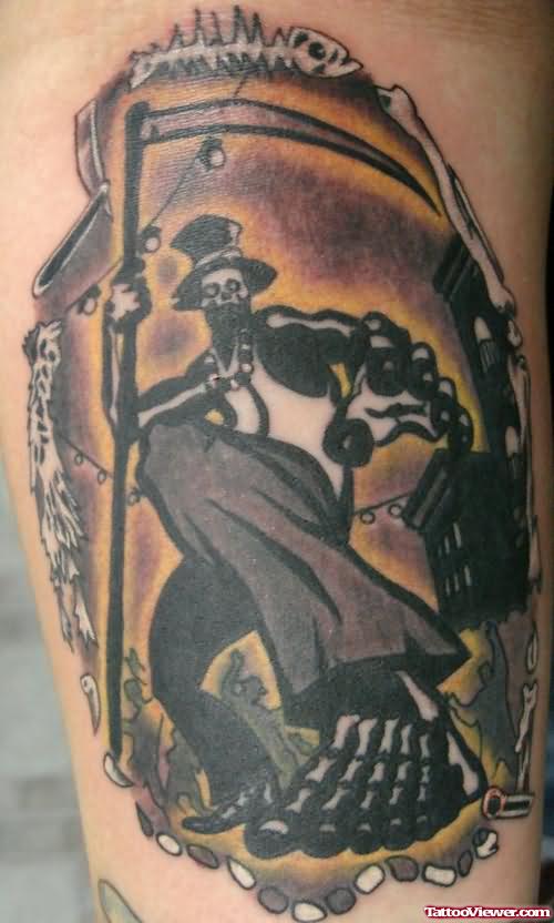 Grim Reaper Joker Tattoo