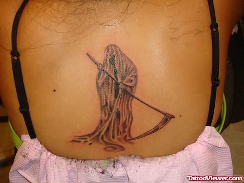 Grim Reaper Back Body Tattoo