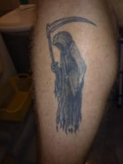Bold  Grim Reaper Tattoo