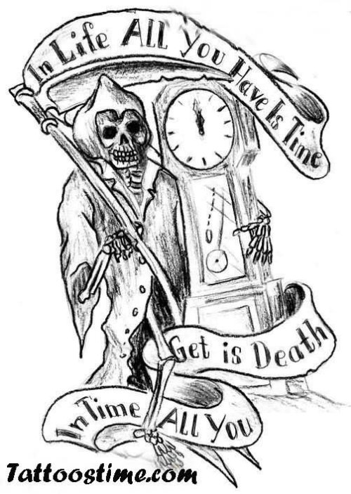 Grim Reaper Life Tattoo Design