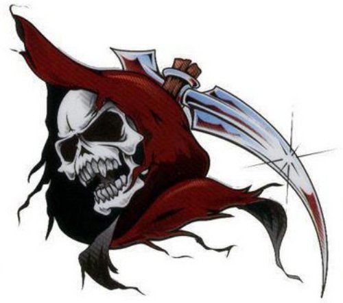 Grim Reaper Skull Tattoo Design For Men