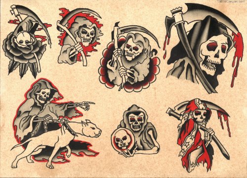 Traditional Grim Reaper Tattoo Designs