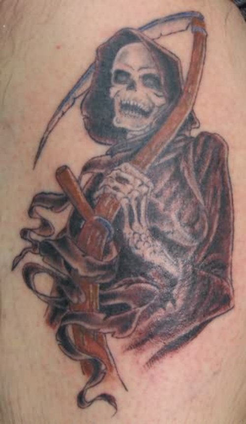 Reaper Skull Tattoo Design