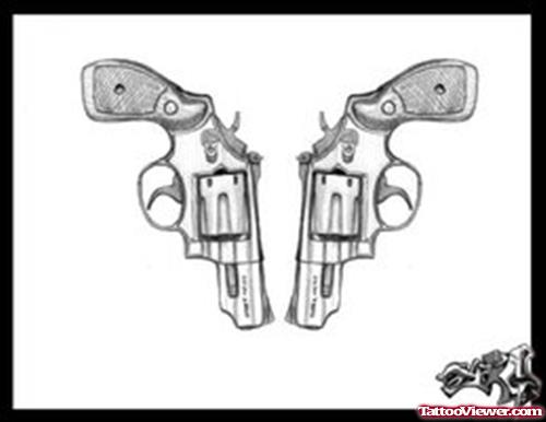 Small Guns Tattoos Designs