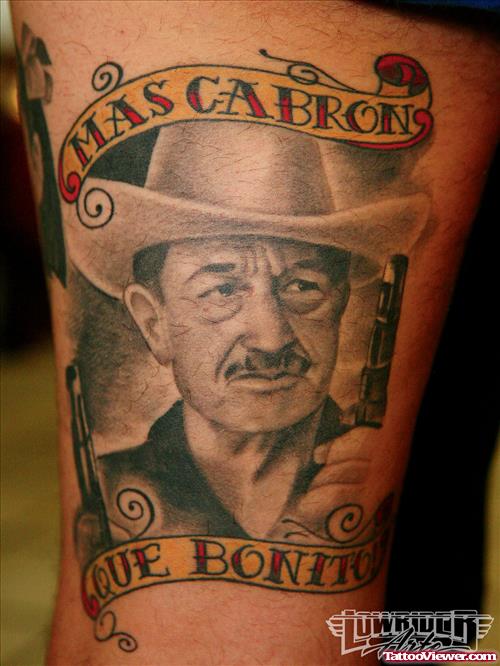 Man With Gun Tattoo