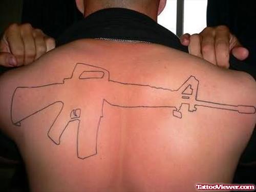 Military Gun Tattoo Design