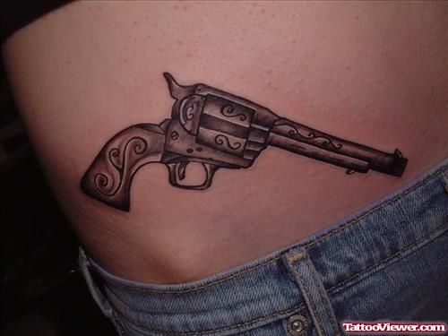 Gun Tattoo On Hips