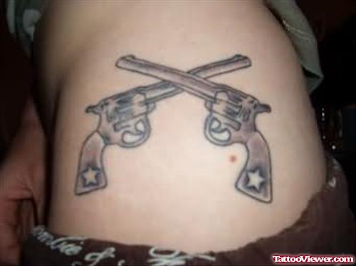 Gun Tattoos On Lower Body