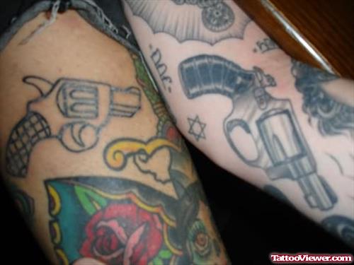 Guns Tattoos On Body