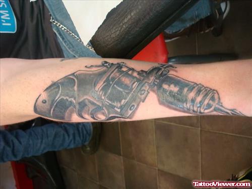 Full Ink Gun Tattoo