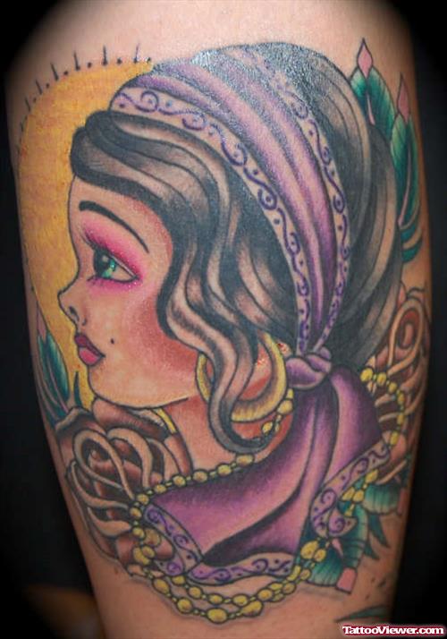 Colored Gypsy Tattoo