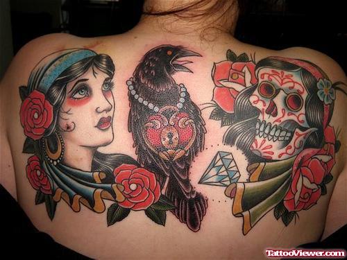 Gypsy Tattoos On Upperback