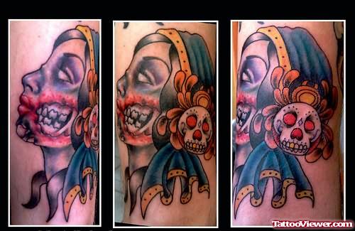 Gypsy Skull Tattoos Designs