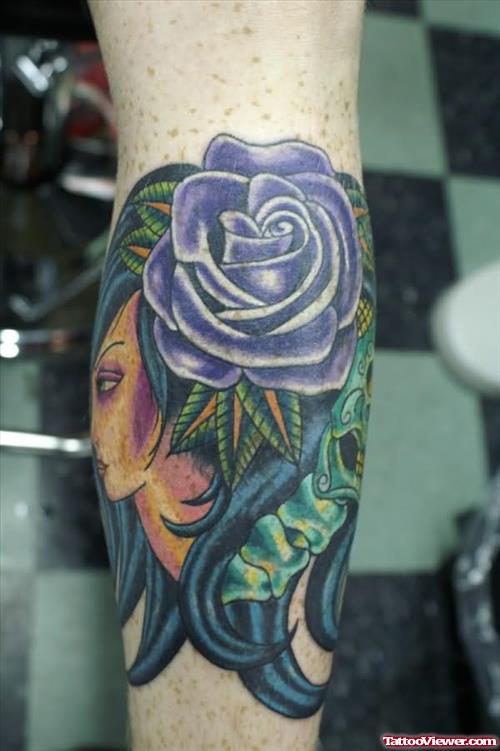 Purple Rose Gypsy Tattoo