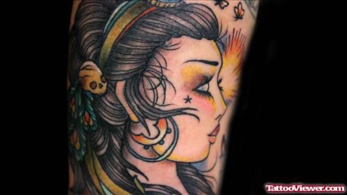 Gypsy Flaming Tattoo