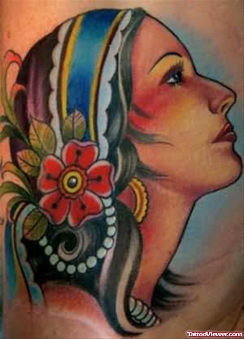 Gypsy Beautiful Tattoo Design