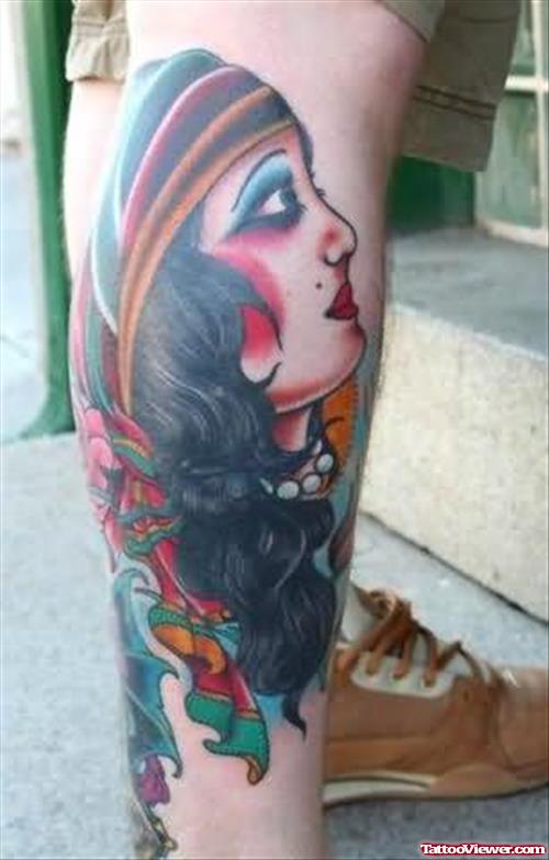 Gypsy Tattoo For leg