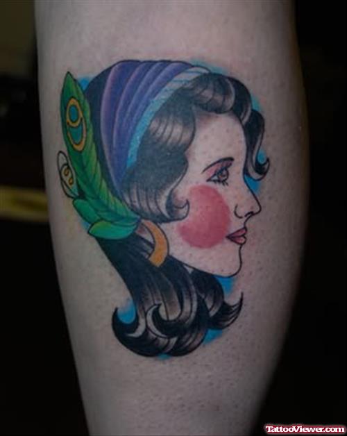 Gypsy Girl Head Tattoos