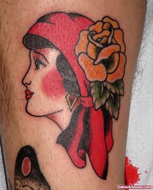 Rose And Gypsy Tattoo
