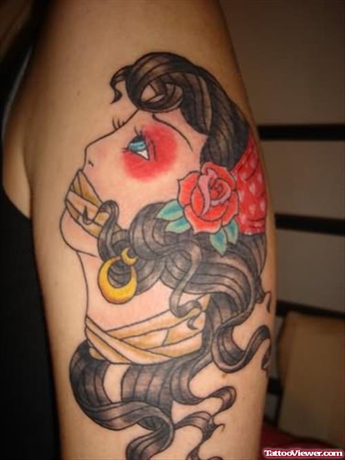 Gypsy Colourful Tattoo
