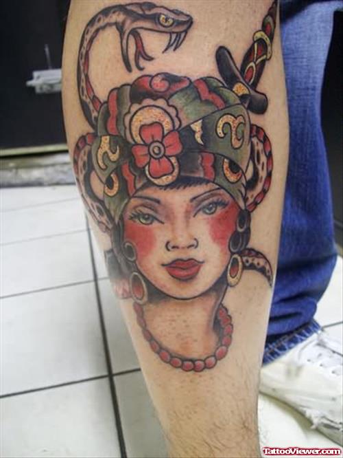 Gypsy Snake Crown Tattoo