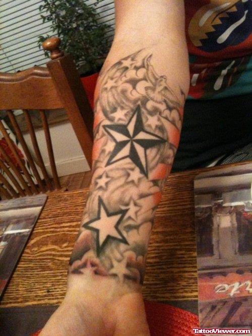 Nautical Stars Half Sleeve Tattoo