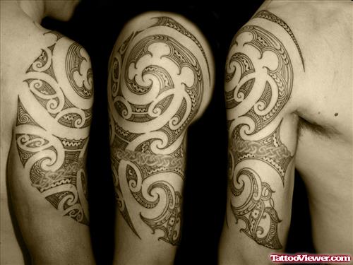 Tribal Half Sleeve Tattoos For Guys