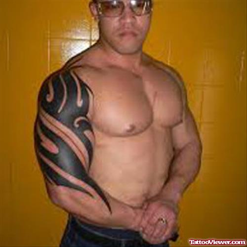 Black Tribal Half Sleeve Tattoos For Men
